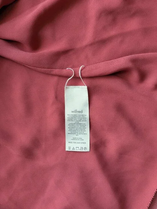 Aritzia Wilfred - Tempest Mini Dress Rosy Red/ Maplewood Size 2XS - Picture 10 of 11